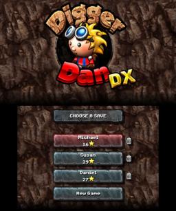 Digger Dan DX Title Screen